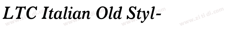 LTC Italian Old Styl字体转换